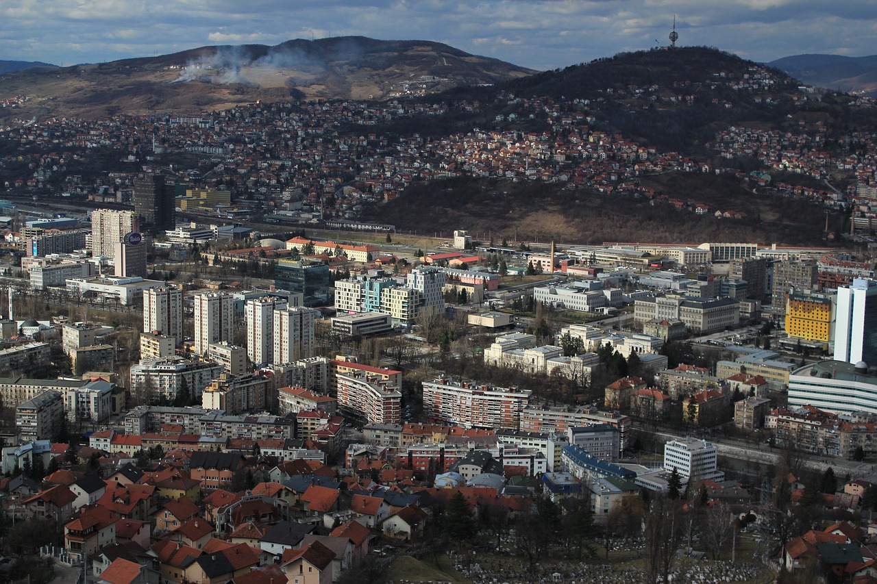 sarajevo, panorama, urban